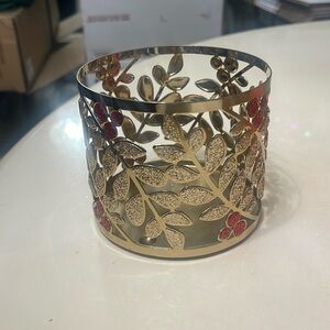 Bath and body works red berry 3 wick candle holder